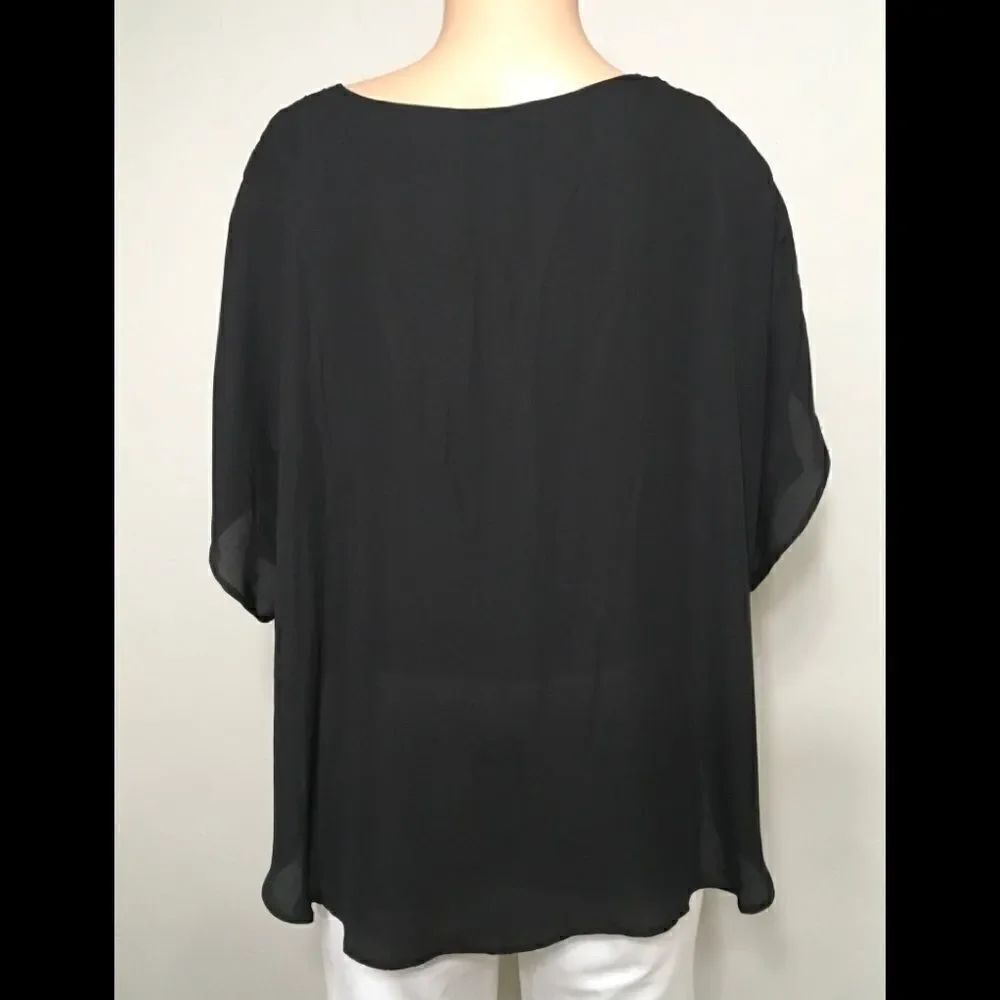 Sharagano black blouse.  - Picture 4 of 7